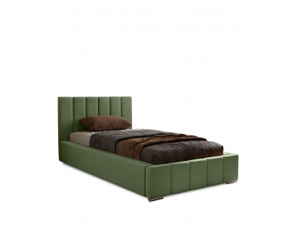 Łóżko tapicerowane jednoosobowe NERO ze stelażem i pojemnikiem na pościel 25