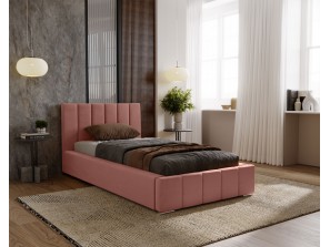 Łóżko tapicerowane jednoosobowe NERO ze stelażem i pojemnikiem na pościel 26