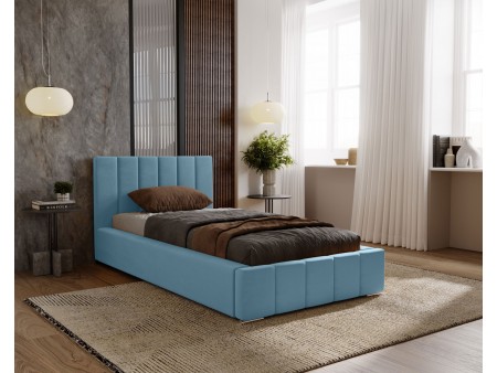 Łóżko tapicerowane jednoosobowe NERO ze stelażem i pojemnikiem na pościel28