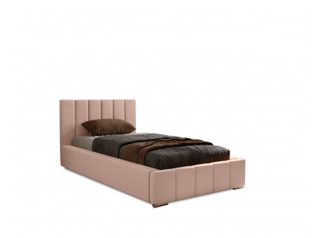 Łóżko tapicerowane jednoosobowe NERO ze stelażem i pojemnikiem na pościel