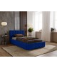 Łóżko tapicerowane jednoosobowe NERO ze stelażem i pojemnikiem na pościel