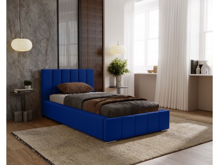 Łóżko tapicerowane jednoosobowe NERO ze stelażem i pojemnikiem na pościel