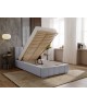 Łóżko tapicerowane jednoosobowe NERO ze stelażem i pojemnikiem na pościel