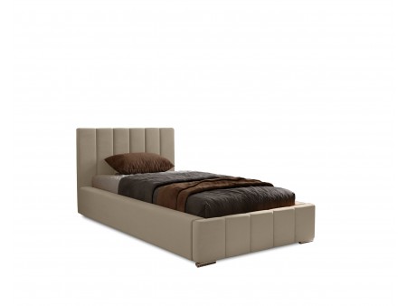 Łóżko tapicerowane jednoosobowe NERO ze stelażem i pojemnikiem na pościel