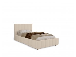 Łóżko tapicerowane do sypialni jednoosobowe ALMA ze stelażem i pojemnikiem na pościel 5