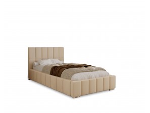 Łóżko tapicerowane do sypialni jednoosobowe ALMA ze stelażem i pojemnikiem na pościel 7