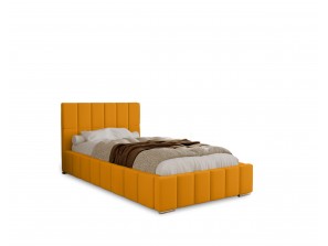 Łóżko tapicerowane do sypialni jednoosobowe ALMA ze stelażem i pojemnikiem na pościel 9