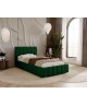 Łóżko tapicerowane do sypialni jednoosobowe ALMA ze stelażem i pojemnikiem na pościel 2
