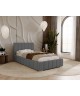 Łóżko tapicerowane do sypialni jednoosobowe ALMA ze stelażem i pojemnikiem na pościel 34