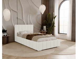 Łóżko tapicerowane do sypialni jednoosobowe ALMA ze stelażem i pojemnikiem na pościel18