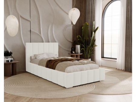 Łóżko tapicerowane do sypialni jednoosobowe ALMA ze stelażem i pojemnikiem na pościel18