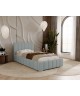 Łóżko tapicerowane do sypialni jednoosobowe ALMA ze stelażem i pojemnikiem na pościel20