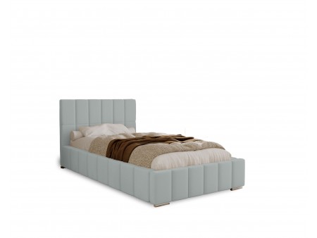 Łóżko tapicerowane do sypialni jednoosobowe ALMA ze stelażem i pojemnikiem na pościel23