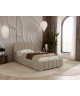 Łóżko tapicerowane do sypialni jednoosobowe ALMA ze stelażem i pojemnikiem na pościel