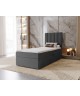 Łóżko tapicerowane jednoosobowe sypialniane NERO z wbudowanym materacem i pojemnikiem 4