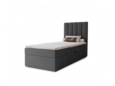 Łóżko tapicerowane jednoosobowe sypialniane NERO z wbudowanym materacem i pojemnikiem5