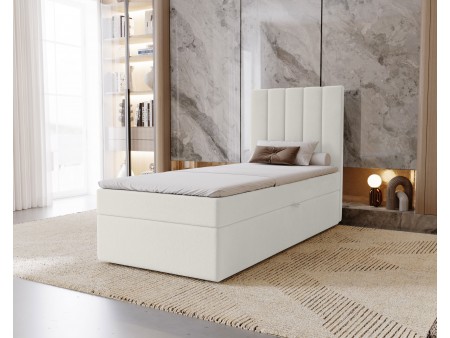 Łóżko tapicerowane jednoosobowe sypialniane NERO z wbudowanym materacem i pojemnikiem6