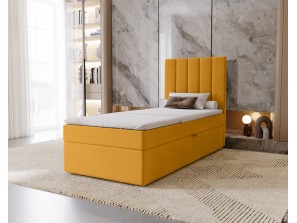 Łóżko tapicerowane jednoosobowe sypialniane NERO z wbudowanym materacem i pojemnikiem10