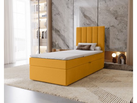 Łóżko tapicerowane jednoosobowe sypialniane NERO z wbudowanym materacem i pojemnikiem10