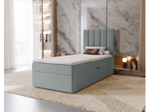 Łóżko tapicerowane jednoosobowe sypialniane NERO z wbudowanym materacem i pojemnikiem12