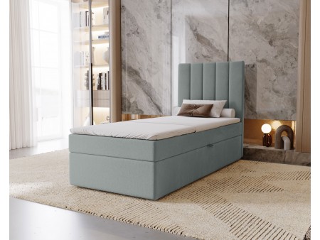 Łóżko tapicerowane jednoosobowe sypialniane NERO z wbudowanym materacem i pojemnikiem12