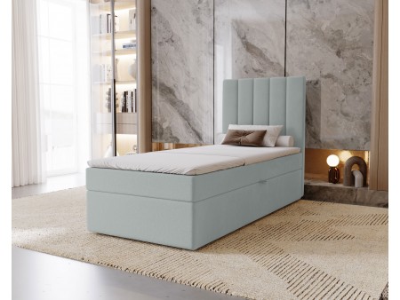 Łóżko tapicerowane jednoosobowe sypialniane NERO z wbudowanym materacem i pojemnikiem14