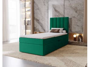 Łóżko tapicerowane jednoosobowe sypialniane NERO z wbudowanym materacem i pojemnikiem18