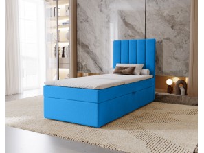 Łóżko tapicerowane jednoosobowe sypialniane NERO z wbudowanym materacem i pojemnikiem 1