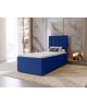 Łóżko tapicerowane jednoosobowe sypialniane NERO z wbudowanym materacem i pojemnikiem24