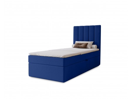 Łóżko pojedyncze kontynentalne NERO z wbudowanym materacem i pojemnikiem