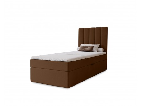 Łóżko pojedyncze kontynentalne NERO z wbudowanym materacem i pojemnikiem