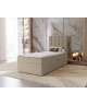 Łóżko pojedyncze kontynentalne NERO z wbudowanym materacem i pojemnikiem