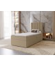 Łóżko pojedyncze kontynentalne NERO z wbudowanym materacem i pojemnikiem