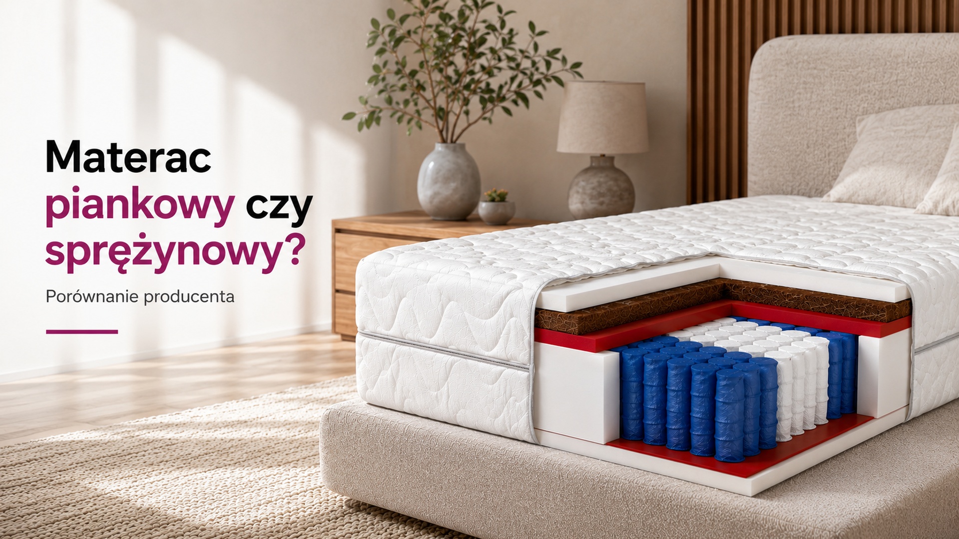 Materac piankowy czy sprężynowy? Porównanie producenta