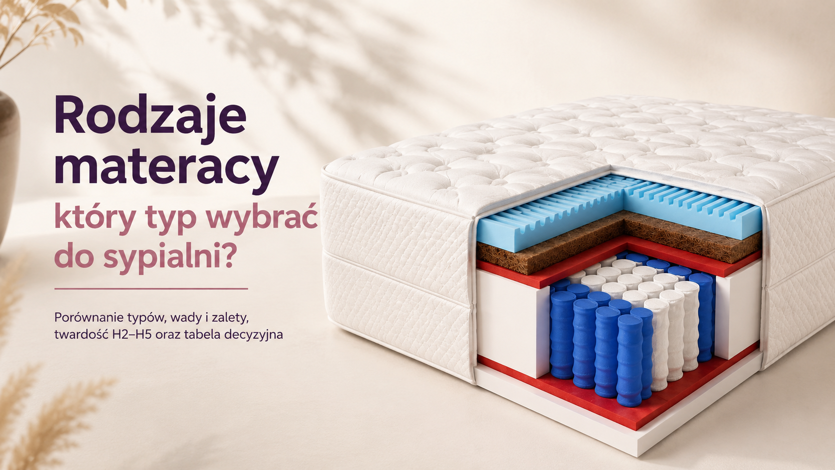 Rodzaje materacy — który typ wybrać do sypialni?